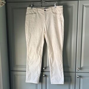 Talbots Women'sSimply Flattering 5 Pocket Straight Leg Cream Corduroy Pants 12P